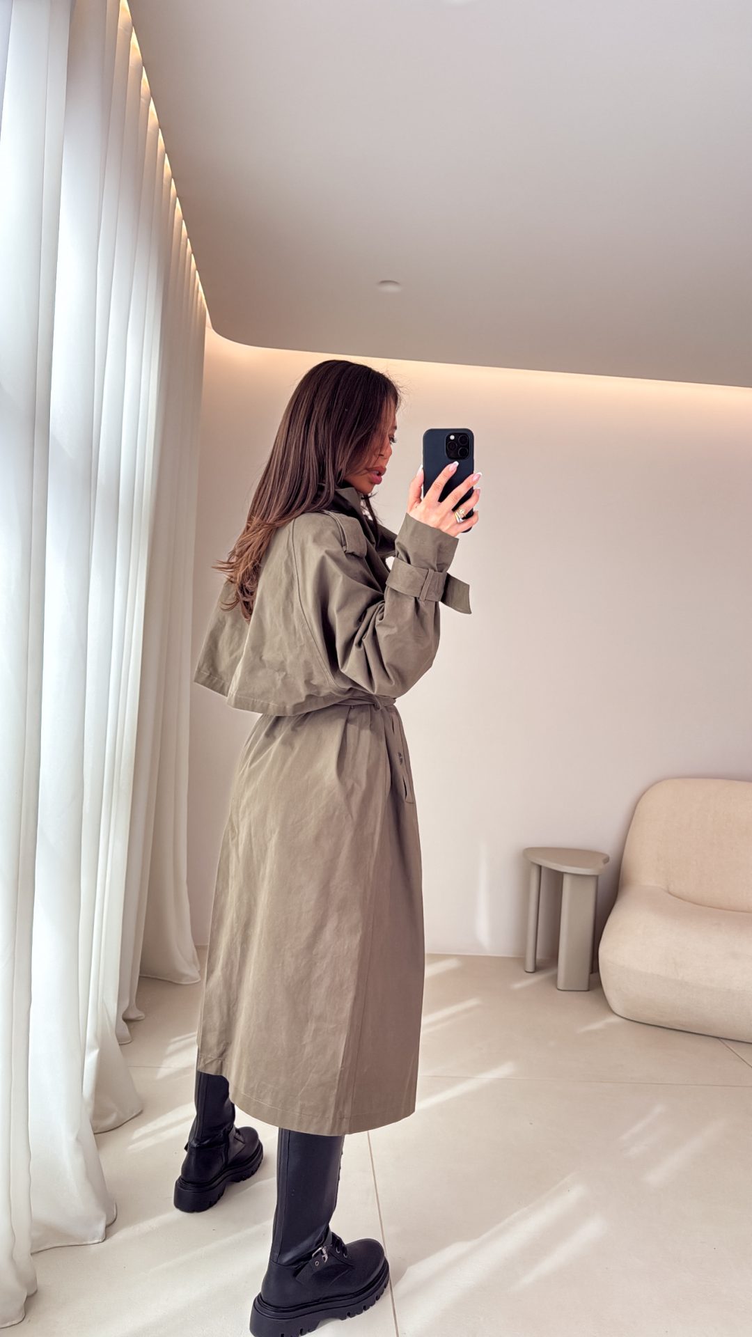 70AD9666-8ACE-4C19-9C64-FAF408DF07D7 Beth Trench Coat - Image 4