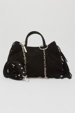 NAIRA TOTE SUEDE ΤΣΑΝΤΑ ΜΑΥΡΗ