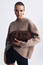 DIMI CLUTCH SUEDE ΤΣΑΝΤΑ ΚΑΦΕ - Image 4