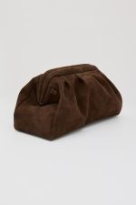 DIMI CLUTCH SUEDE ΤΣΑΝΤΑ ΚΑΦΕ - Image 2