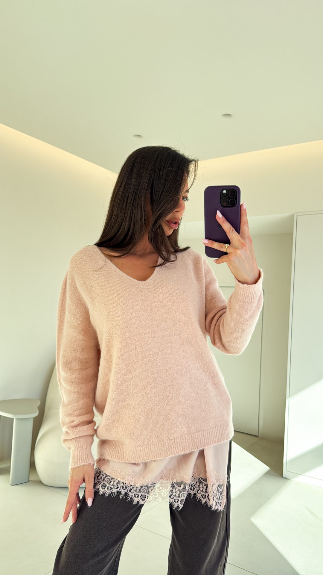 IMG_5784 Dottie Sweater-Top Lingerie - Image 1